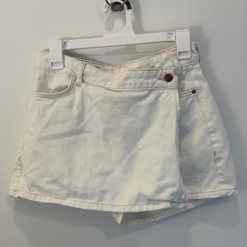 Zara Women's White Denim Skort
